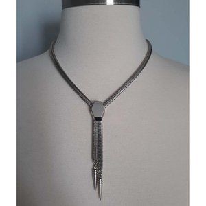 Vintage MCM 1940's Modern Tassel Mid Century Minimalist Antique Bullet Necklace